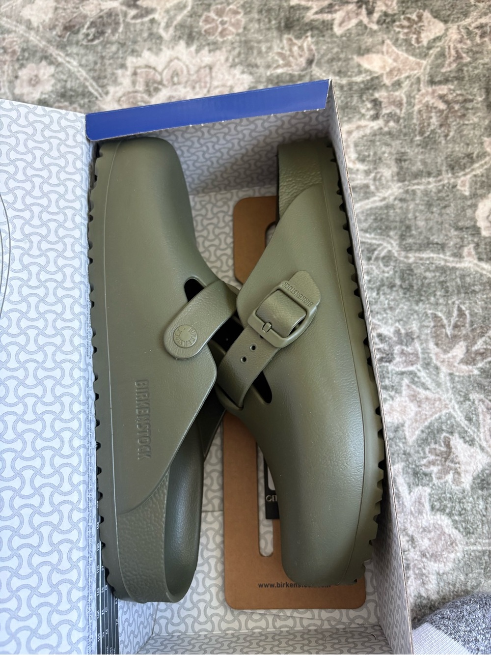 Birkenstock Olive Green EVA Boston Clog - Men's Slip-On Sandal